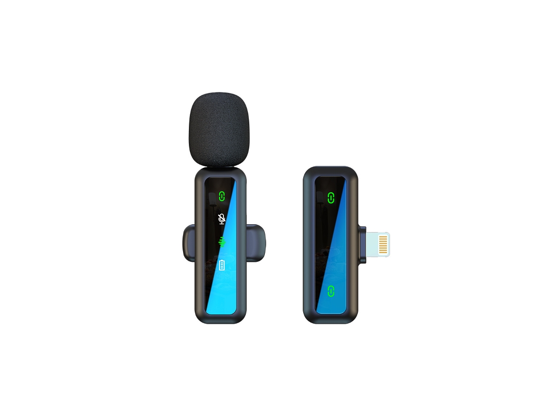 Micrófono de solapa inalámbrico con interfaz USB tipo C y reducción de ruido, ideal para transmisiones en vivo al aire libre, grabación de video y vlogs, sonido claro y estable.