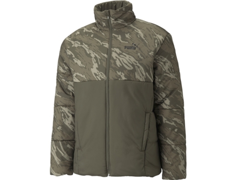 Chaqueta de Hombre PUMA Ess Padded Aop Verde (shoes//eu/XS)