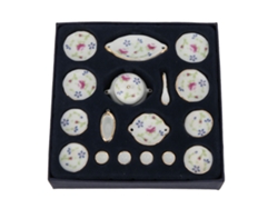 Yncm-set De Té Miniatura Cerámica Para Casa En Escala 1:12, Accesorio Para Mini Casa