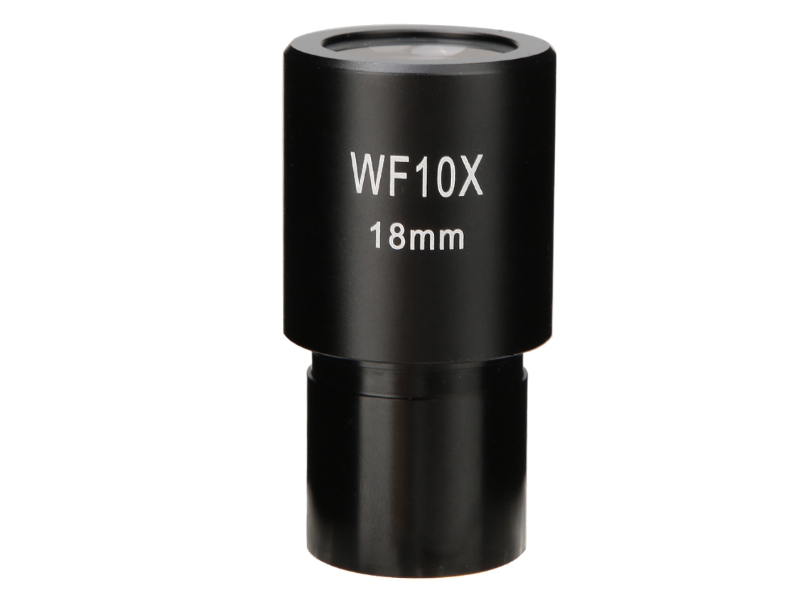 Ocular de microscopio biológico de gran angular WF10x con retícula de 18 mm y lente óptica de 23,2 mm | Sin marca