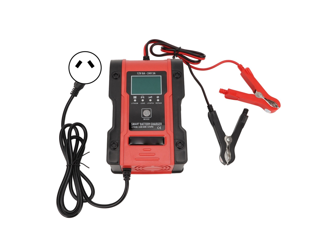 Cargador De Batería Inteligente Automático De 7 Etapas, Abs Duradero Con Enchufe Au, 100-240v