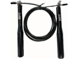 Cuerda de salto rápida de aluminio BSFIT. Salta hacia la excelencia con accesorios para salto y cuerda de velocidad, boxeo, gimnasio, salto (aluminio negro).