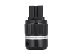 Conector Plug Iec Fêmea F100r Cobre Puro Prateado Com Ródio Para Equipamentos Audiovisuais Profissionais