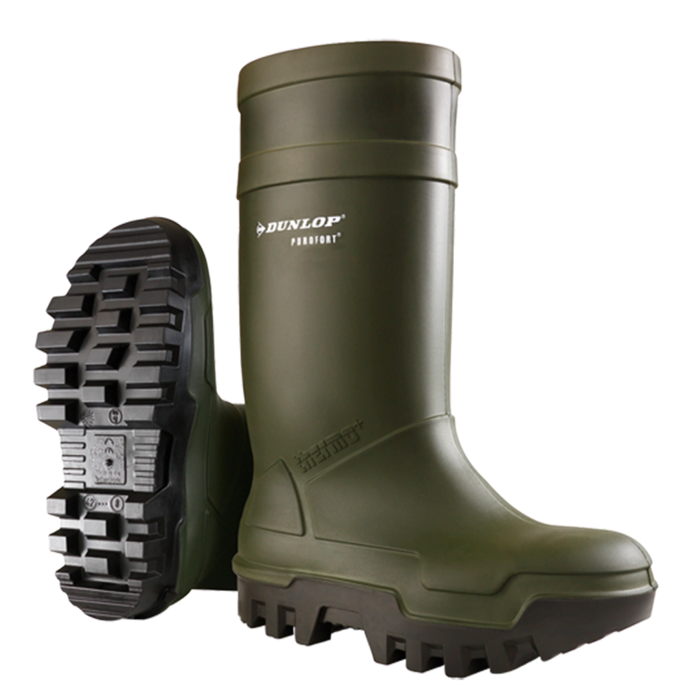 DUNLOP Purofort Thermo Botas de agua impermeables de seguridad completa verde