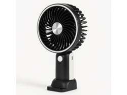 Ventilador portátil con base | Compacto, 2 velocidades, recargable, cable incluido Skyhe Hx10-1 Negro Blanco
