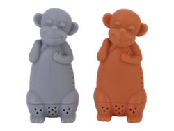 2 Coladores De Té De Silicona Con Diseño De Mono De Dibujos Animados Para Infusor De Té A Granel.