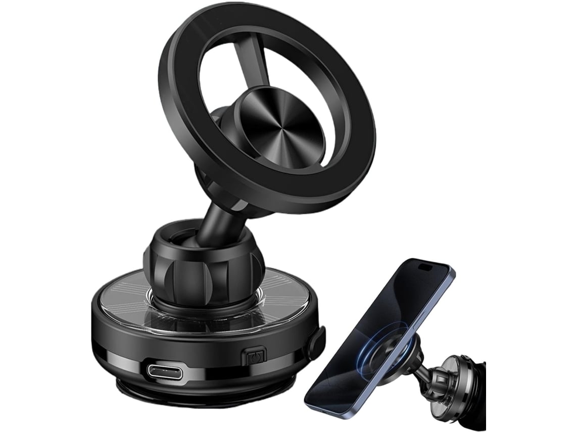 Suporte Magnético Ajustável Com Ventosa Para Celular, Ideal Para Carro E Outros Dispositivos Móveis.