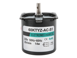 Motor Síncrono De Ca De 14 W, Imán Permanente, Baja Velocidad (20 Rpm), Alto Par, Eje Central, 220 V.