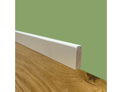 Zócalo ETERNAL PARQUET Cuadrado Lacado Blanco de Madera Maciza 40X13
