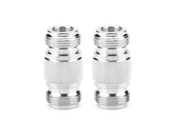 2 Adaptadores De Rf, Conector Coaxial N Hembra A Hembra, 50 Ω, 0-6 Ghz, Cobre Galvanizado, Oro, Ptfe, Alta Calidad.