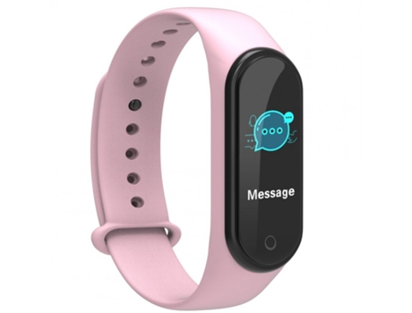 Smartwatch Monitor de temperatura corporal M4S con carga magnética IP67 Podómetro impermeable Monitor de frecuencia cardíaca Rosa