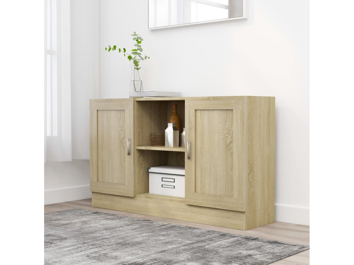 Lovely Home Aparador 120X30,5X70 Cm Contrachapado Color Roble Sonoma