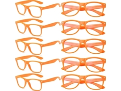 Paquete De 10 Gafas Falsas Naranjas Para Niños, Ideales Como Obsequios De Cumpleaños Y Halloween. Monturas Sin Lentes Para Niños Y Niñas.