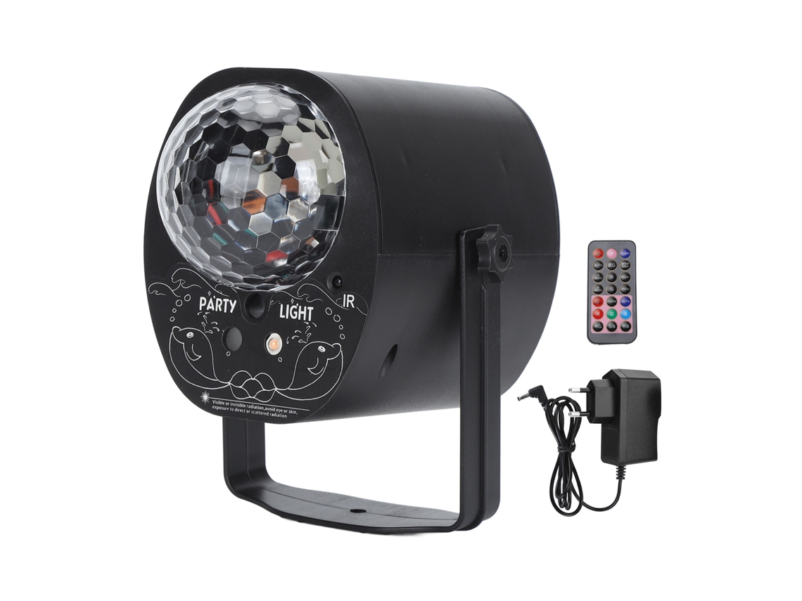Lámpara LED 3 en 1 para fiestas, modelo 2026, con múltiples patrones, activada por sonido y con control remoto, ideal para bodas y cumpleaños. Enchufe europeo 100-240 V.