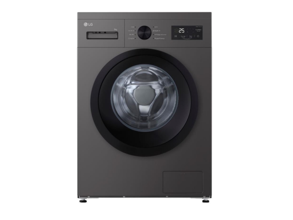 Lavadora LG F94N14SLS de carga frontal, 9 kg, 1360 rpm, color grafito