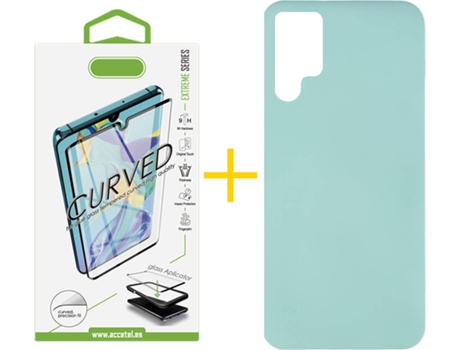 Carcasa + Protector de Pantalla para Samsung Galaxy S22 Ultra 5G SKYHE Verde Agua