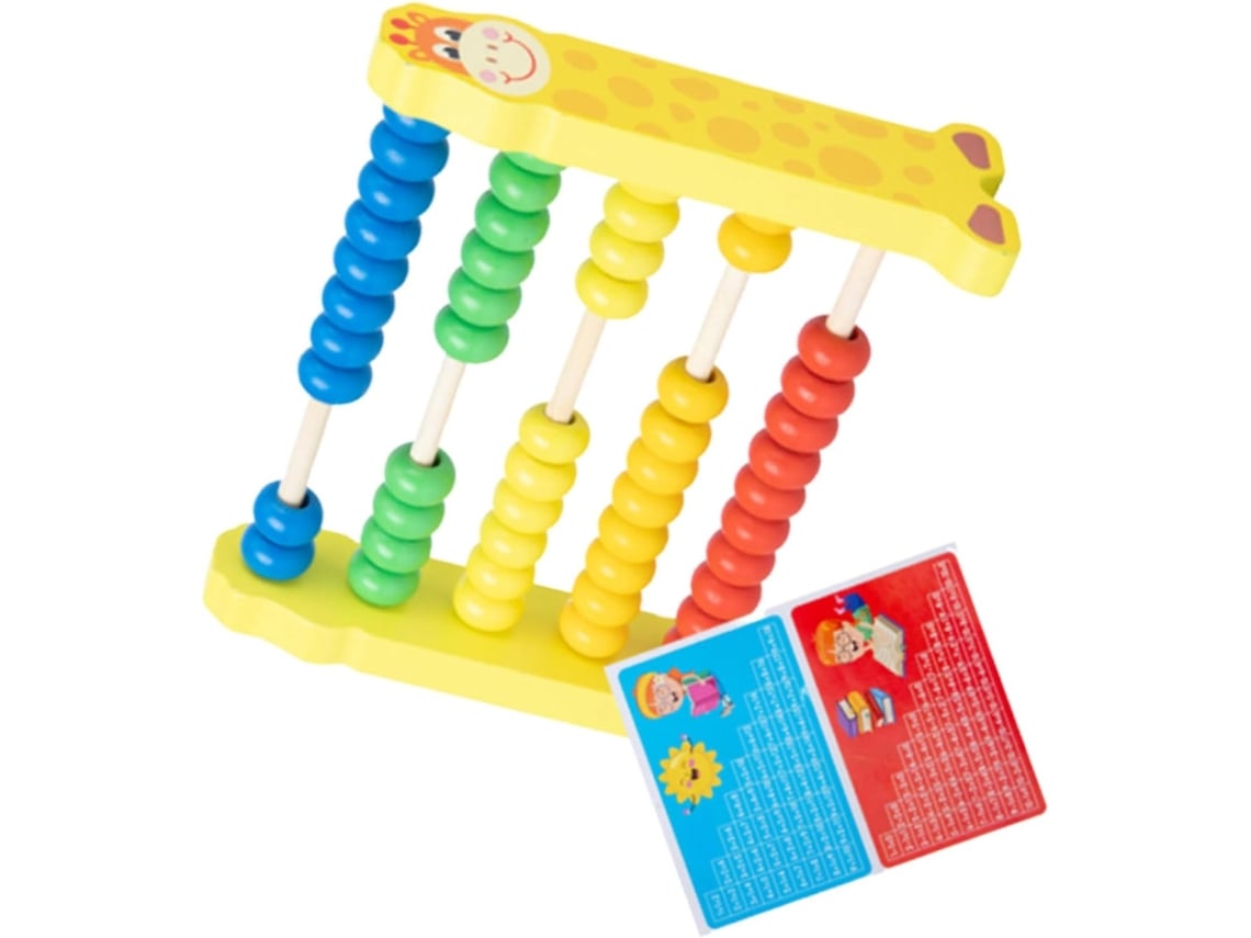 Ábaco De Madera Con Filas, Diseño De Dibujos Animados, Juguete Educativo, Material Preescolar