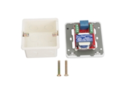 Control De Volumen Mural Con Mando Giratorio, 30 W, 4 Posiciones, Para Altavoces De Voltaje Constante, Color Blanco.