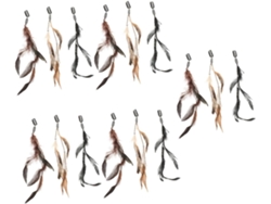 30pièces Extensións De Cabello Plume Vintage Accessoires Coiffure Pour Mujers Festivals Et Cosplay