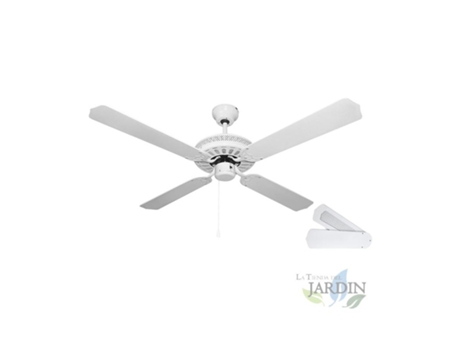 Ventilador de Techo ORBEGOZO sem Luz 4 Aspas Reversibles Blanco [Eficiencia Energética A++]