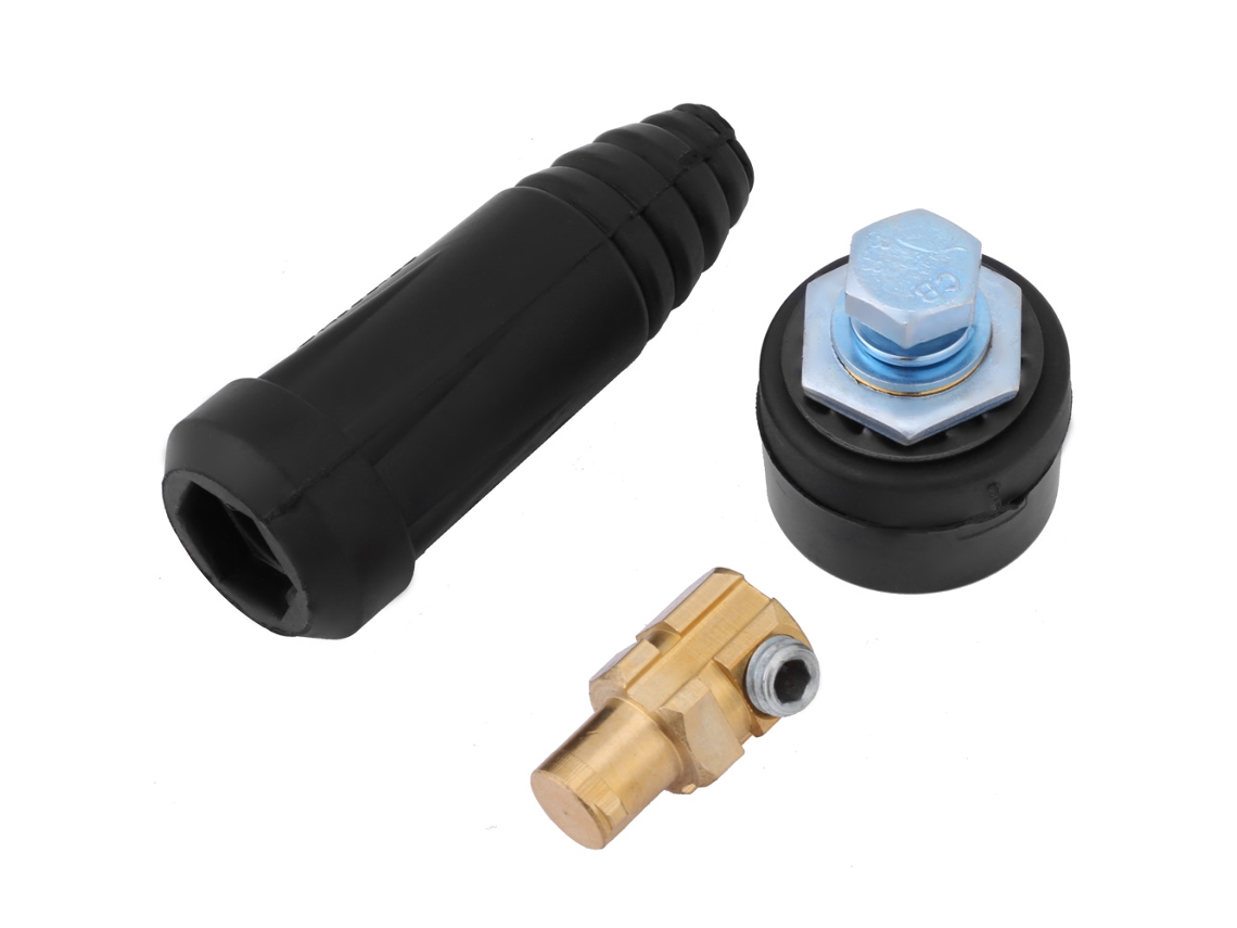 Conector Rápido Europeo Para Cable De Soldadura De 35-50 Mm² Adaptador Fácil De Usar Negro