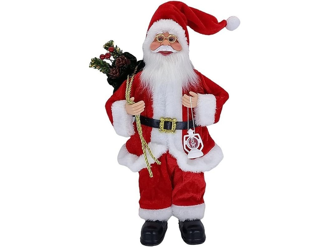 Adorno De Papá Noel De Pie De 30 Cm Para Decoración Navideña
