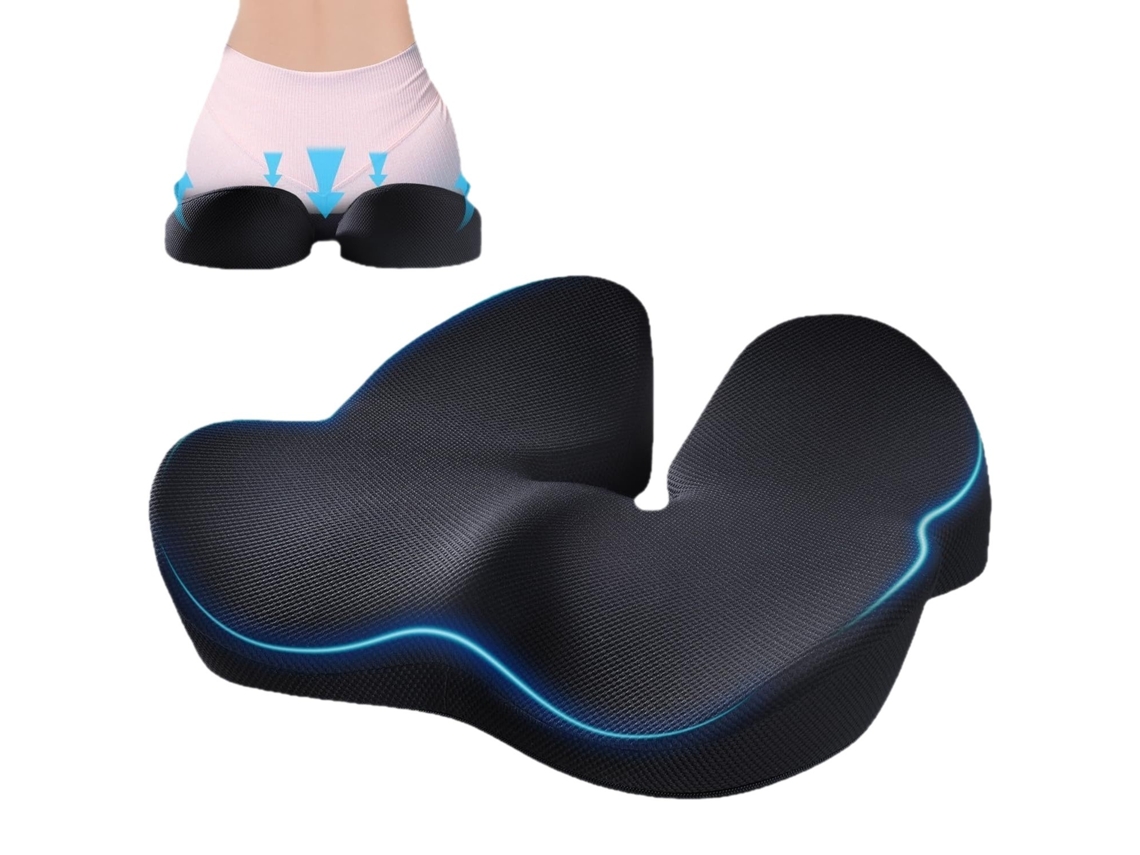 Cojín De Asiento Que Alivia La Presión, Diseñado Ergonómicamente Para Ciática, Dolor De Espalda, Hemorroides Y Dolor De Coxis.