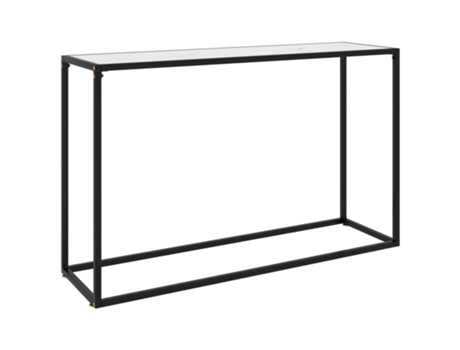MAISON EXCLUSIVE - Mesa consola vidrio templado blanco 120x35x75 cm
