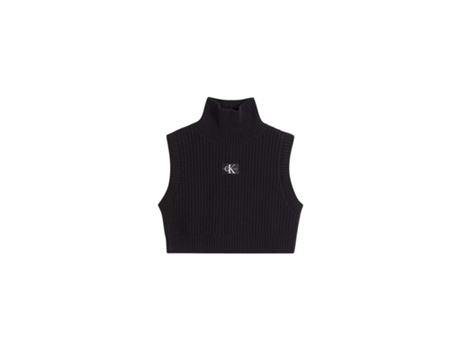 Camiseta sin Mangas CALVIN KLEIN Algodón para Mujer (S - Negro)
