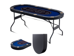 Mesa de póker plegable para 8 jugadores con estructura robusta y funda protectora Tekmaquinas