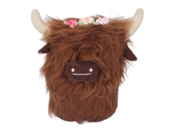 Peluche Suave De Vaca De Las Tierras Altas, Muñeco De Vaca Marrón Para Decoración Del Hogar