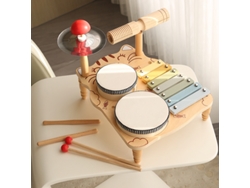 Juguete musical de madera para bebés y niños - Mesa musical multifuncional con función de percusión