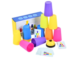Juego de 2026 vasos interactivos apilables para niños y niñas, juguete educativo duradero para apilar rápidamente.