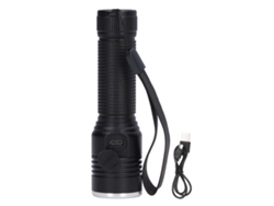 2026-linterna Led Telescópica Con Zoom 2000lm Función Protectora Barril De Aleación De Aluminio Negra Para Camping Y Exterior