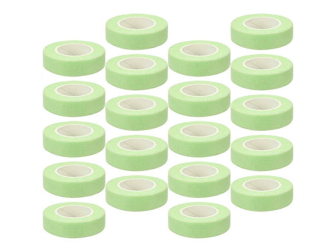 Cinta para extensiones de pestañas, verde claro, 5,5 x 1,2 cm, mantiene las pestañas en su lugar, 20 rollos. Rosewell