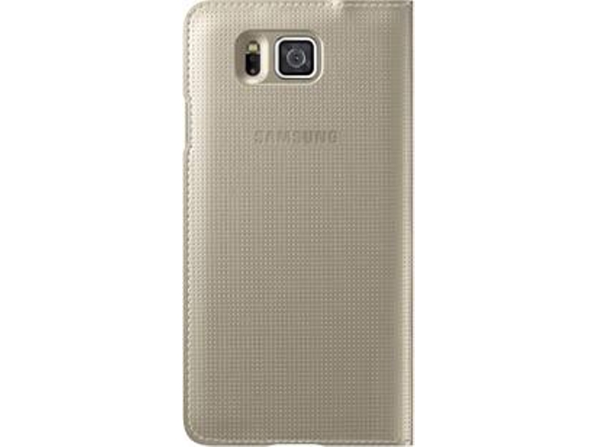 Funda SAMSUNG Galaxy Alpha Tapa Dorado