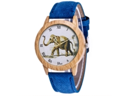 Reloj De Pulsera De Aleación Para Mujer Vansvar Con Diamantes De Imitación Y Estampado Floral (marrón)