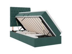 Syfax™ Cama De Almacenamiento Led Con Colchón Verde Oscuro
