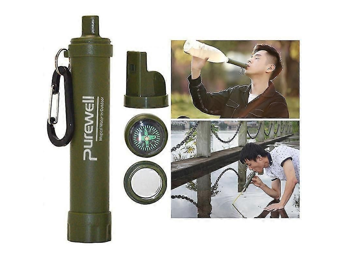 Filtro de agua portátil con pajita para emergencias y supervivencia ELECTVAULT1
