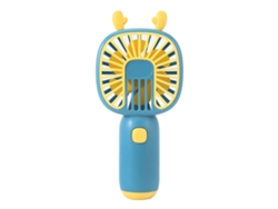 Mini Ventilador Portátil Silencioso Recargable Usb Con Diseño De Dibujos Animados - Azul