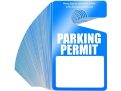 100 Etiquetas De Permiso De Estacionamiento De Plástico Pvc De 3 X 5 Pulgadas Para Armarios