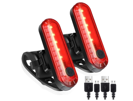 2 uds., luz trasera Led para bicicleta, luces traseras recargables Usb ultrabrillantes, luz trasera para bicicleta, ENZONS rojos