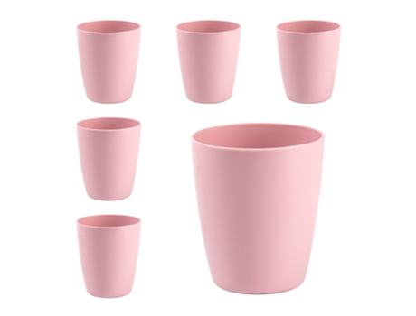 Pack de 6 Vasos Reutilizables PLASTIC FORTE 400 ml (Plástico)