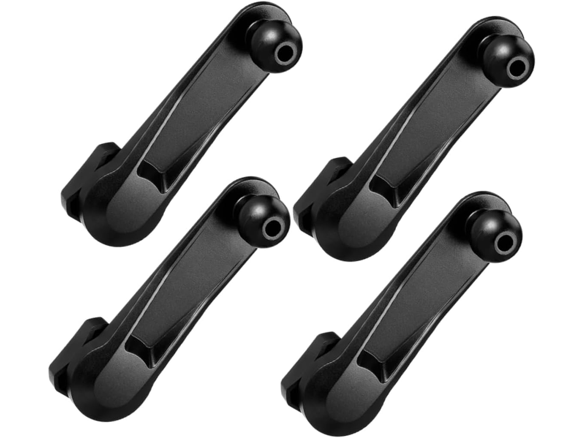 Soporte para teléfono de coche con 4 piezas, brazo de extensión para soporte de teléfono, soporte para teléfono de coche, plástico negro Jortmrd