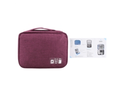 Bolsa De Almacenamiento Portátil Para Cable Usb, Batería Externa, Auriculares Y Dispositivos Digitales (morado)