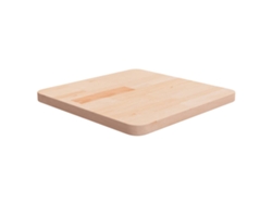 Tablero De Mesa Cuadrada Madera De Roble Sin Tratar 40x40x2,5cm