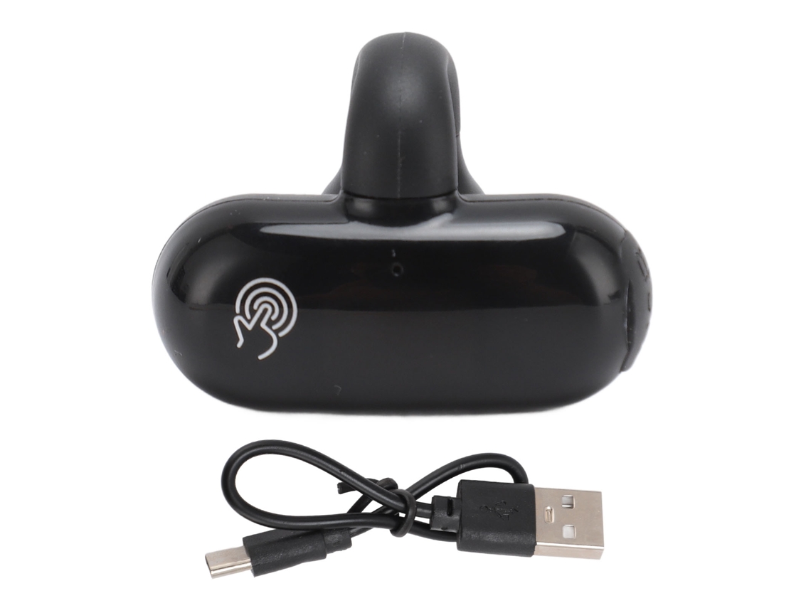 Auriculares Inalámbricos De Clip Con Bluetooth 5.2 De Conducción Ósea Para Deportes Con Pantalla Digital - Negro