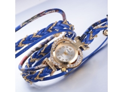 Reloj De Pulsera Duoya Fashion Para Mujer Con Brazalete De Corazón De Diamantes De Imitación, Azul Real, Cuarzo Analógico.