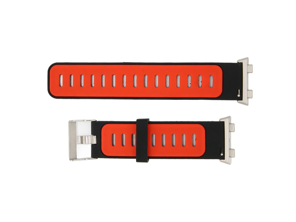 Pulseira De Silicone Esportiva Para Oppo Watch 2 46mm, Bracelete Respirável Soft Preto Vermelho