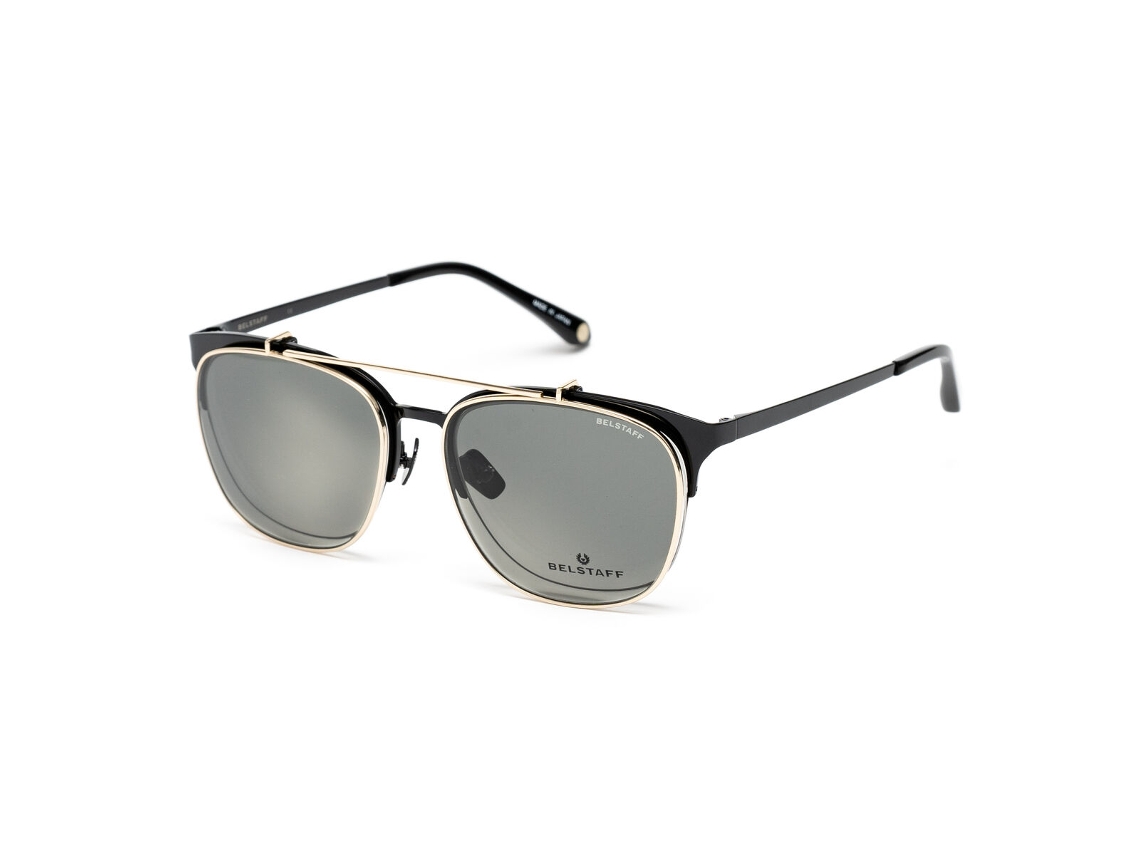 Montura De Gafas Gafas De Sol Belstaff Hatcher-negro-dorado-w (negro - Titanio - Ø 55 Mm)